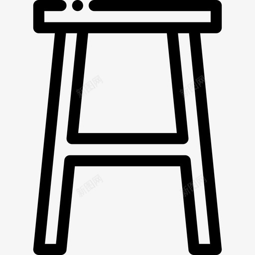 凳子家用家具4件直线型图标svg_新图网 https://ixintu.com 凳子 家用家具4件 直线型