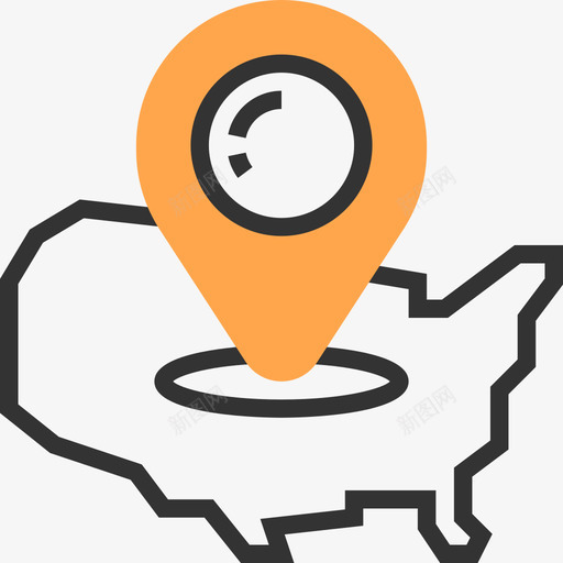 占位符美国元素黄色阴影图标svg_新图网 https://ixintu.com 占位符 美国元素 黄色阴影
