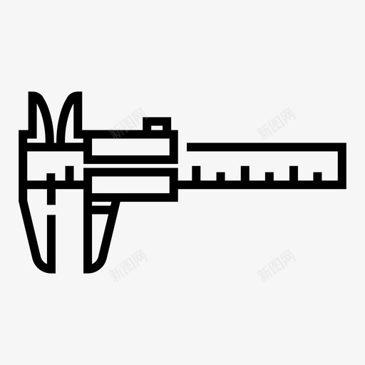 滑尺卡尺施工图标svg_新图网 https://ixintu.com 卡尺 施工 施工工具工长设备 游标卡尺 滑尺