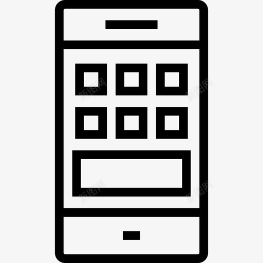 智能手机网页9线性图标svg_新图网 https://ixintu.com 智能手机 线性 网页设计9