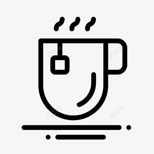 茶饮料杯子图标svg_新图网 https://ixintu.com 季节性的 杯子 温暖的 热的 茶 饮料