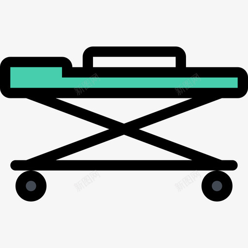担架医疗和牙科彩色图标svg_新图网 https://ixintu.com 医疗和牙科 彩色 担架