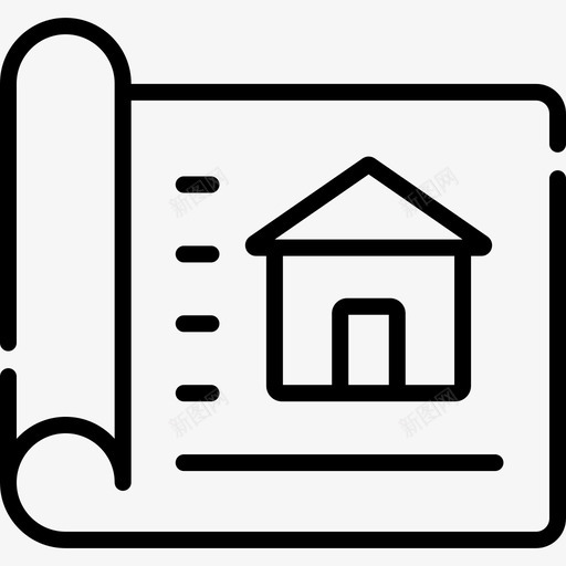 房屋素描建筑38直线图标svg_新图网 https://ixintu.com 建筑38 房屋素描 直线