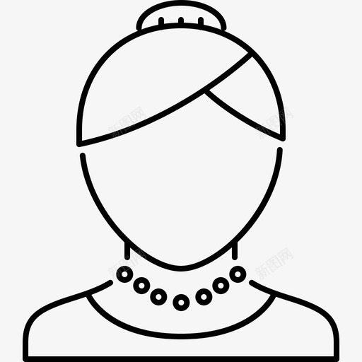 发型风格,女性svg_新图网 https://ixintu.com 发型风格,女性 线性 精美 方正