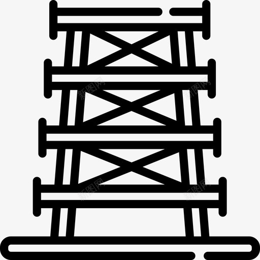 电力线工业过程3线性图标svg_新图网 https://ixintu.com 工业过程3 电力线 线性