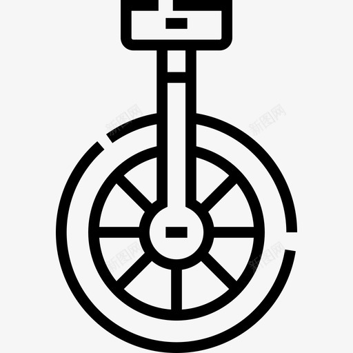 独轮车16号马戏团直线型图标svg_新图网 https://ixintu.com 16号马戏团 独轮车 直线型