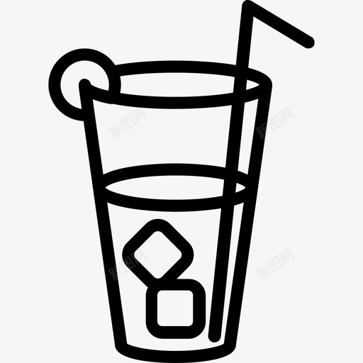 鸡尾酒美食3直系图标svg_新图网 https://ixintu.com 直系 美食3 鸡尾酒