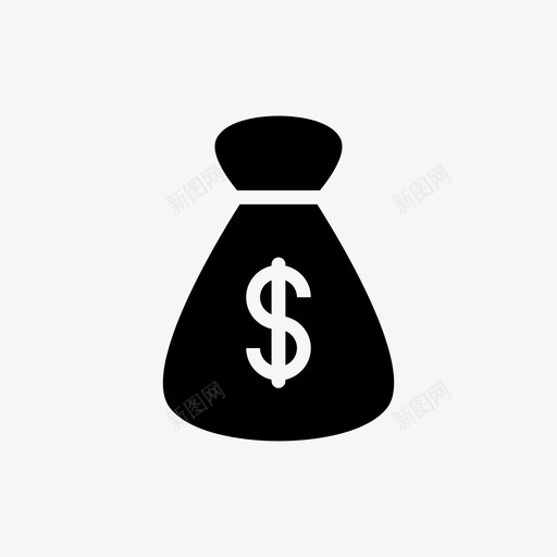 美元袋子现金图标svg_新图网 https://ixintu.com 现金 美元 袋子 货币 赌博符号图标 钱 钱袋子