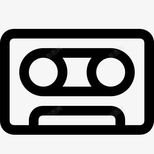 盒式磁带音频多媒体图标svg_新图网 https://ixintu.com 多媒体 盒式磁带 视频 音频