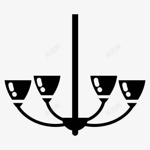 灯具枝形吊灯落地灯图标svg_新图网 https://ixintu.com 壁灯 枝形吊灯 灯具 落地灯