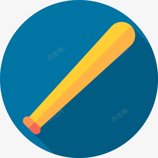 棒球棒扁平图标svg_新图网 https://ixintu.com 扁平 棒球棒