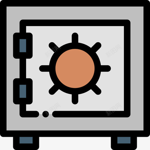 保险箱银行理财线性颜色图标svg_新图网 https://ixintu.com 保险箱 线性颜色 银行理财