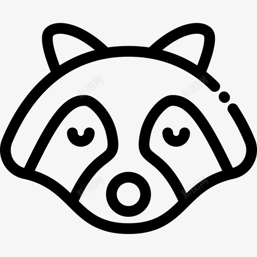 浣熊动物31直系图标svg_新图网 https://ixintu.com 动物31 浣熊 直系