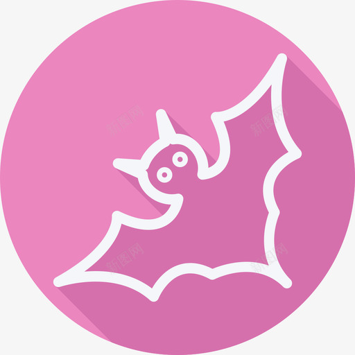 Bat节日庆典扁平圆形图标svg_新图网 https://ixintu.com Bat 扁平圆形 节日庆典
