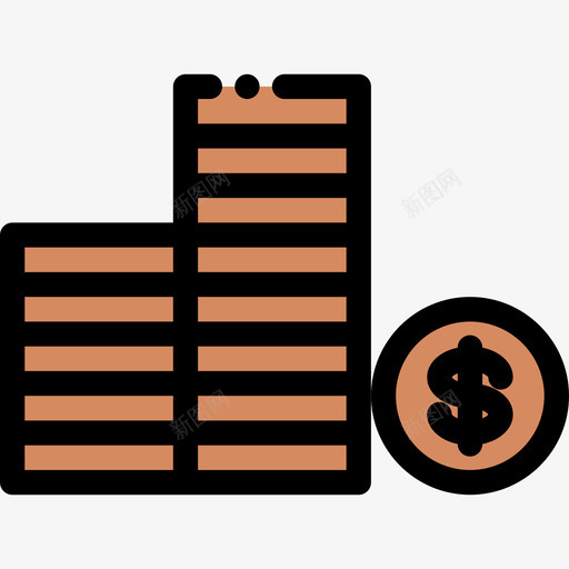 硬币银行理财线颜色图标svg_新图网 https://ixintu.com 硬币 线颜色 银行理财