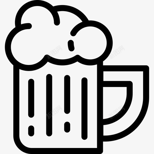 啤酒冒险和旅行直系图标svg_新图网 https://ixintu.com 冒险和旅行 啤酒 直系