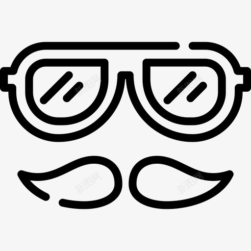 眼镜80年代4直线型图标svg_新图网 https://ixintu.com 80年代4 直线型 眼镜