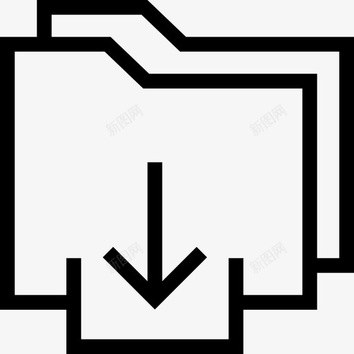 文件夹网页开发2线性图标svg_新图网 https://ixintu.com 文件夹 线性 网页设计开发2