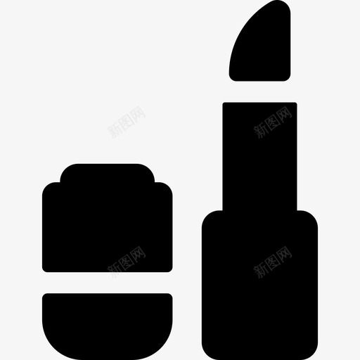 口红美容化妆品2填充型图标svg_新图网 https://ixintu.com 口红 填充型 美容化妆品2