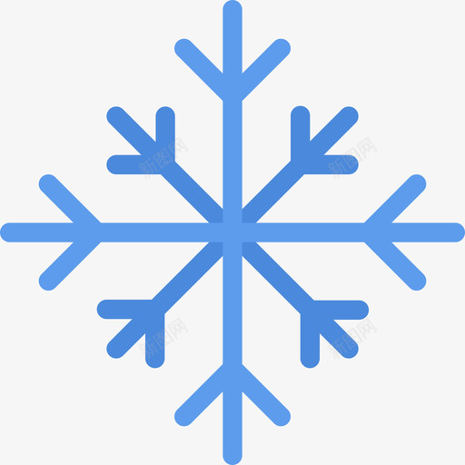雪花圣诞44平的图标svg_新图网 https://ixintu.com 圣诞44 平的 雪花