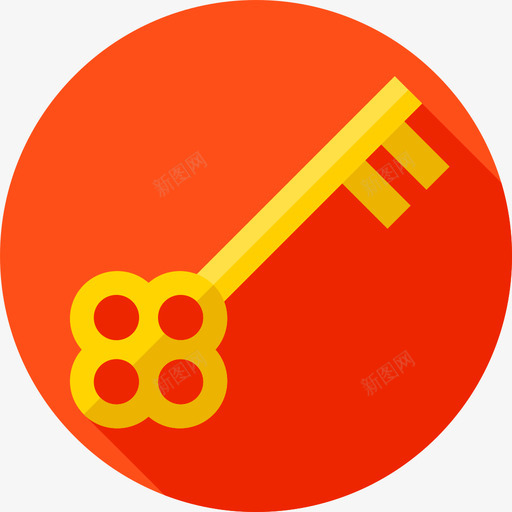 钥匙海盗6号平的图标svg_新图网 https://ixintu.com 平的 海盗6号 钥匙