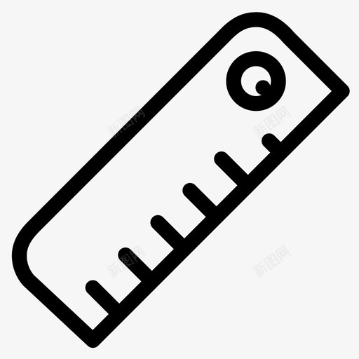 尺子童年学校图标svg_新图网 https://ixintu.com 学校 学校用品 尺子 工具 童年 返校