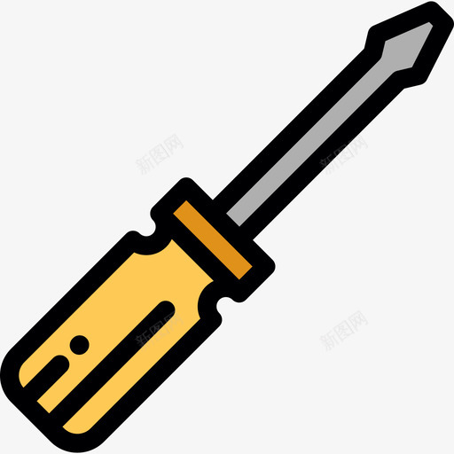 螺丝刀修理工具线颜色图标svg_新图网 https://ixintu.com 修理工具 线颜色 螺丝刀