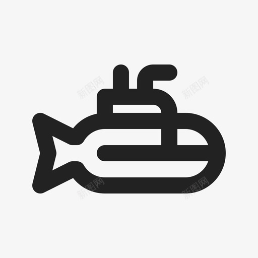 潜艇船运输工具图标svg_新图网 https://ixintu.com 潜艇 船 运输工具