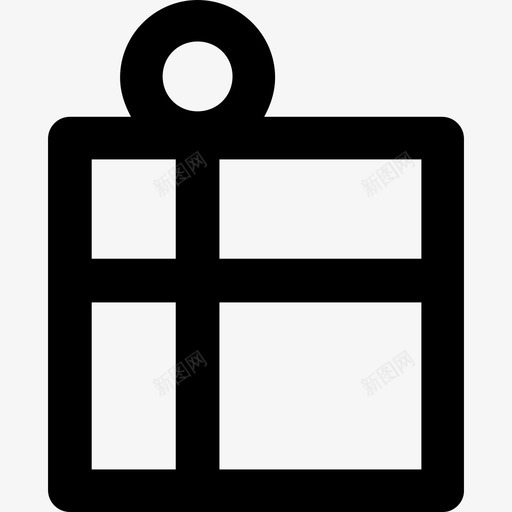 礼品盒圣诞42粗体圆形图标svg_新图网 https://ixintu.com 圣诞42 礼品盒 粗体圆形