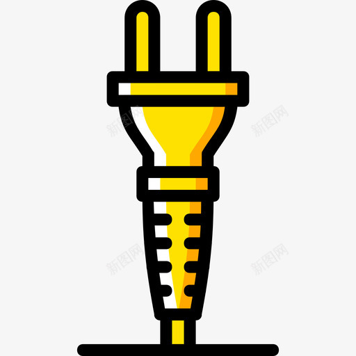 插头连接器电缆4黄色图标svg_新图网 https://ixintu.com 插头 连接器电缆4 黄色