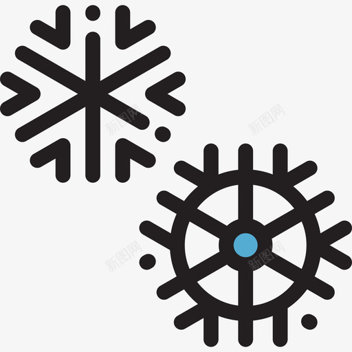 雪花圣诞36线形颜色图标svg_新图网 https://ixintu.com 圣诞36 线形颜色 雪花