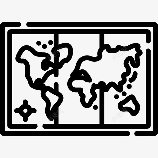 世界地图全球物流4线性图标svg_新图网 https://ixintu.com 世界地图 全球物流4 线性
