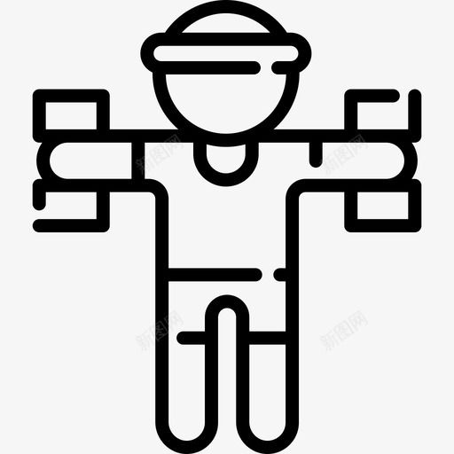 运动员健身房直线型图标svg_新图网 https://ixintu.com 健身房 直线型 运动员
