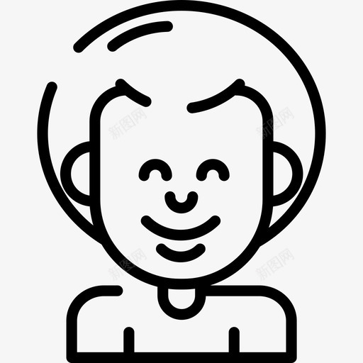 Afroavatars11线性图标svg_新图网 https://ixintu.com Afro avatars11 线性