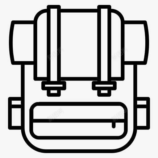 背包探险露营图标svg_新图网 https://ixintu.com 度假 探险 背包 背包客 露营