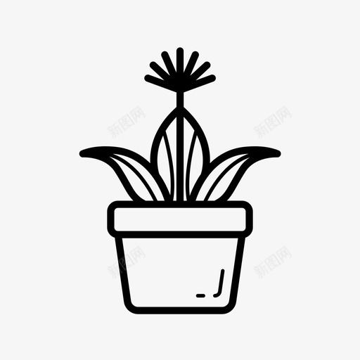 盆栽植物观赏植物园林树木图标svg_新图网 https://ixintu.com 园林树木 盆栽植物 观赏植物