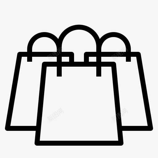 购物袋支付超市图标svg_新图网 https://ixintu.com 支付 购物和营销 购物袋 超市