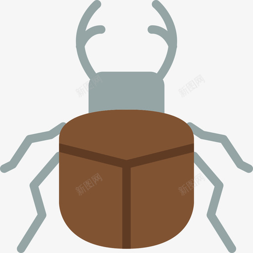甲虫虫子扁虫图标svg_新图网 https://ixintu.com 扁虫 甲虫 虫子