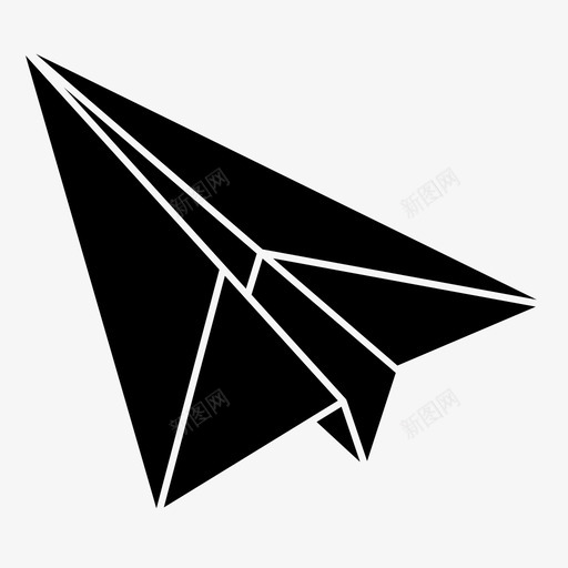 纸飞机折叠纸折纸图标svg_新图网 https://ixintu.com 书卷纸相关 发送 折叠纸 折纸 纸飞机