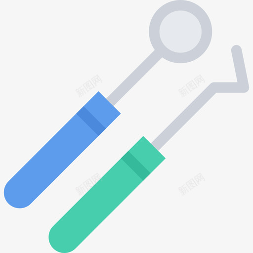 牙科工具医用29扁平图标svg_新图网 https://ixintu.com 医用29 扁平 牙科工具