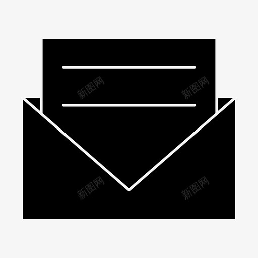 邮件收件箱邀请图标svg_新图网 https://ixintu.com ios 信件 广告 收件箱 消息 网页设计字形 营销 邀请 邮件