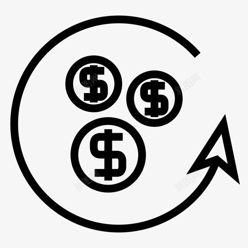 银行业务退款财务2图标svg_新图网 https://ixintu.com 财务2 退款 银行业务