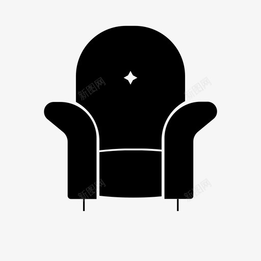 单人沙发椅子装饰图标svg_新图网 https://ixintu.com 单人沙发 家具 座椅 椅子 装饰