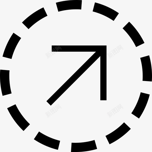 按钮箭头虚线图标svg_新图网 https://ixintu.com 信号 按钮 此处 用户界面 界面 箭头 虚线
