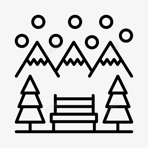 公园高山北极图标svg_新图网 https://ixintu.com 公园 冬天 北极 雪 高山