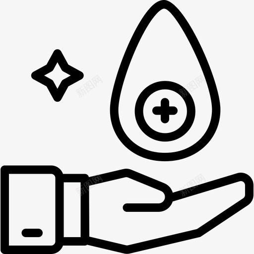 献血医疗保健直系图标svg_新图网 https://ixintu.com 医疗保健 献血 直系