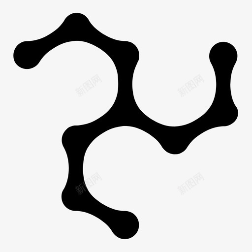 三位一体图网络图标svg_新图网 https://ixintu.com 三位一体 图 波 网络 节点 路径