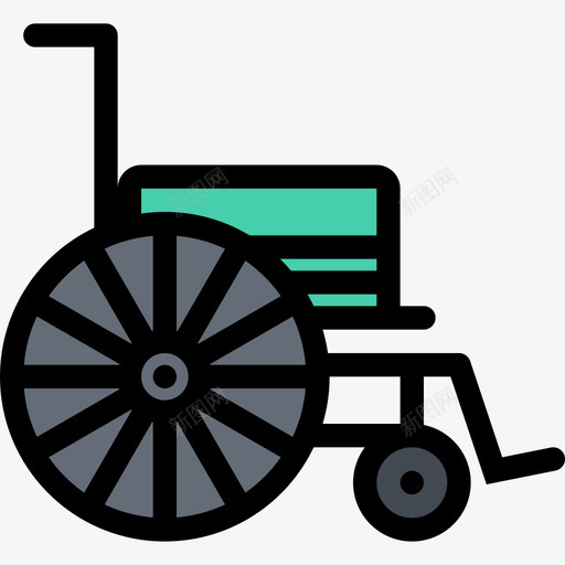 轮椅医疗和牙科彩色图标svg_新图网 https://ixintu.com 医疗和牙科 彩色 轮椅