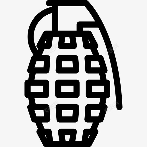 手榴弹战争3直线型图标svg_新图网 https://ixintu.com 战争3 手榴弹 手雷 直线型