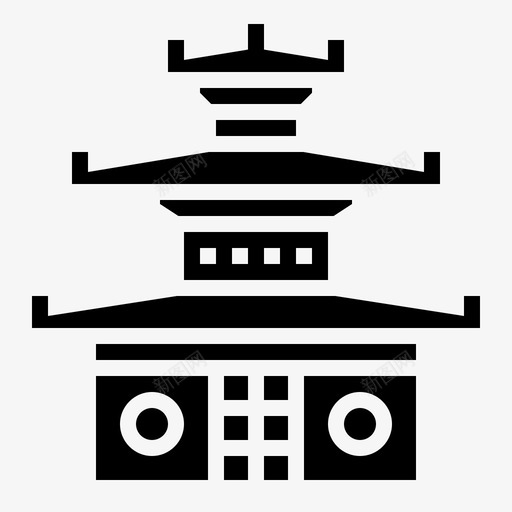 不丹建筑亚洲图标svg_新图网 https://ixintu.com 不丹 亚洲 亚洲国家地标 地标 寺庙 建筑